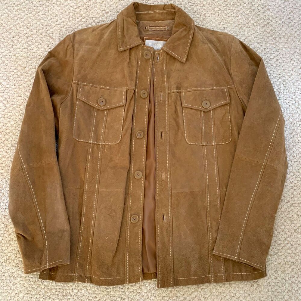 Vintage Leather Jacket Tan Size M